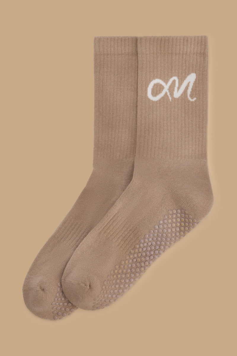 PILATES SOCKS DUOPACK | White / Warm Taupe