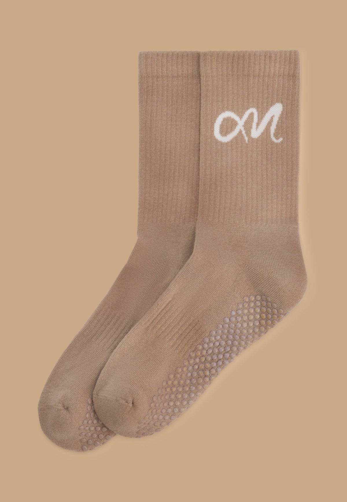 PILATES SOCKS DUOPACK | White / Warm Taupe