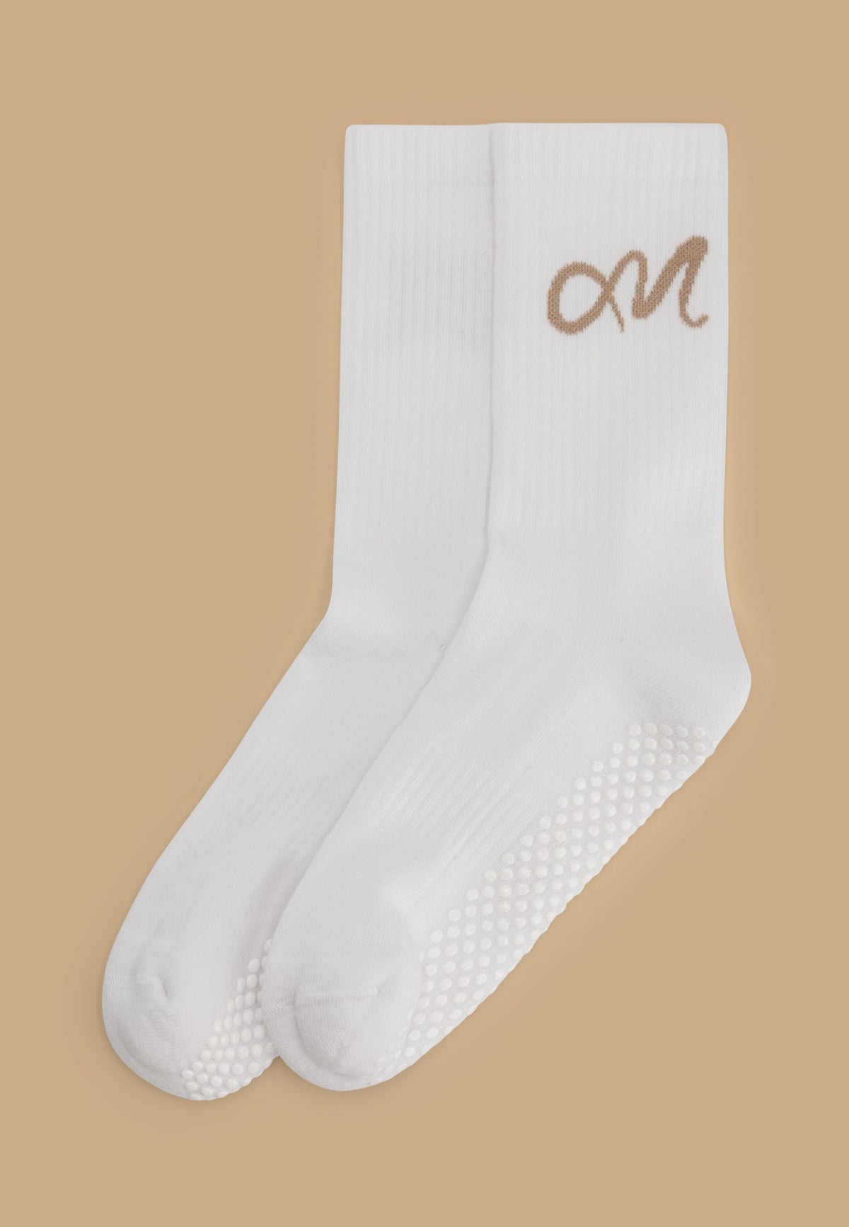 PILATES SOCKS DUOPACK | White / Warm Taupe